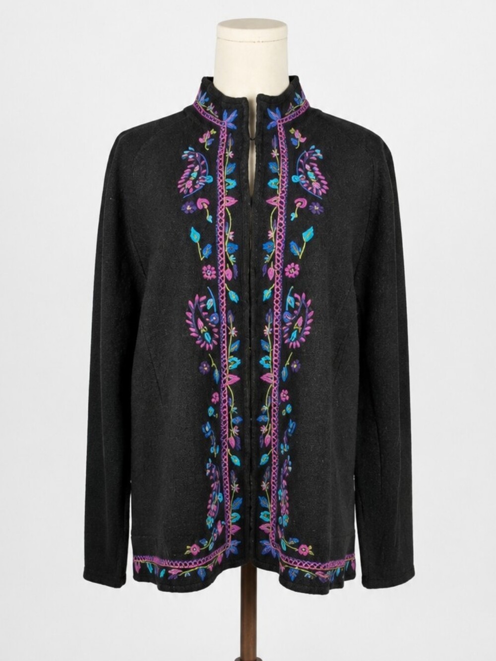 Corey Lynn Calter CLC Embroidered Wool Jacket Black Large